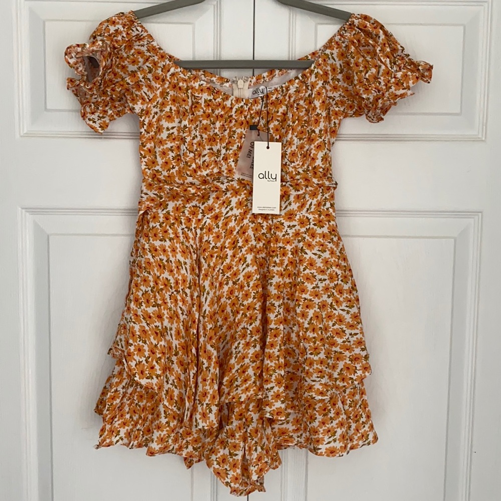 Ally Fashion Puff Sleeve Playsuit
